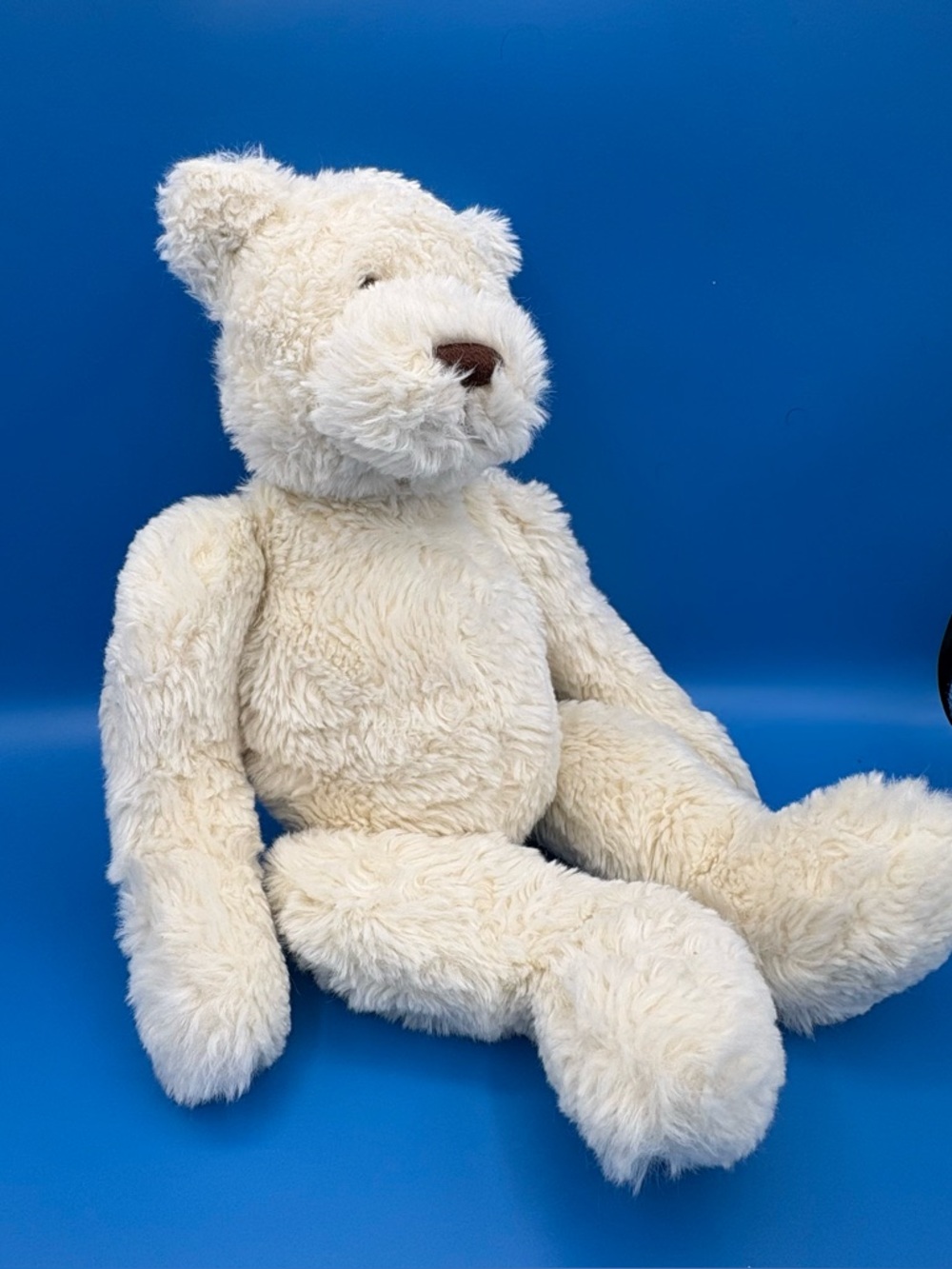 GUND vintage Cream Teddy Bear Plush Textured Shaggy Fur - Picture 3 of 9